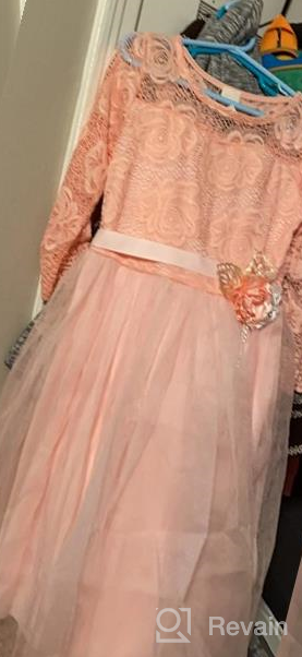 img 1 attached to Lace Sleeveless Rustic Flower Girl Dress for Bridesmaids by Bow Dream review by Dan Rivera