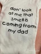 img 1 attached to Rocksir Funny Slogan Super Soft Cotton Comfy Baby Short Sleeve Bodysuit (Dad1, 3M) review by Travis Carter