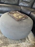 img 1 attached to Protect Your Ottoman In Style With H.VERSAILTEX Stretch Ottoman Cover - Fits 20"-23" Diameter, Dove review by Rebecca Silinskaia