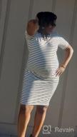 img 1 attached to Chic And Comfortable: Coolmee Maternity Dress With Ruched Detail And Round Neckline review by Gloria Jones