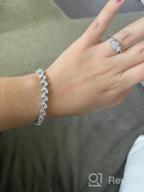 img 1 attached to Sparkling Crystal Tennis Bracelet With Birthstones - Perfect For Weddings And Everyday Wear review by Mitch Emmel