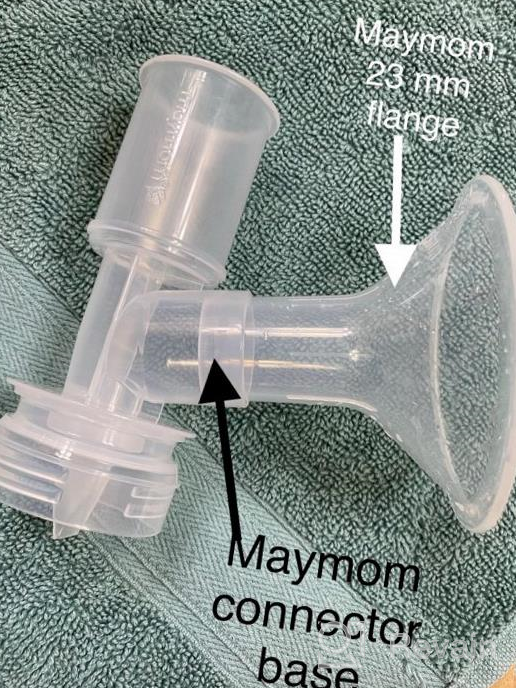 img 1 attached to Maymom MyFit Flange Set, Two-Piece Breast Shield (13Mm Small) Base Connector For Selected Ameda Breast Pumps (Shield 13Mm + Connector) review by Thunder Ballman