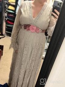 img 6 attached to Elegant Boho Floral Lace V Neck Maxi Dress For Women - Perfect For Weddings & Cocktail Parties!
