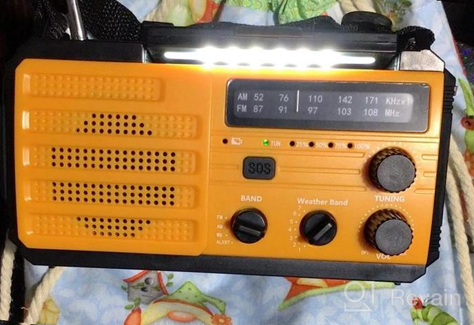 img 1 attached to 【2023 Newest】8000MAh Emergency Hand Crank Radio,AMFM NOAA Weather Alert Radio,Survival Solar Powered Radio With Super Bright Flashlight,SOS Alarm,Phone Charger,Compass For Hurricane,Outdoor Emergency review by Rich Shankar