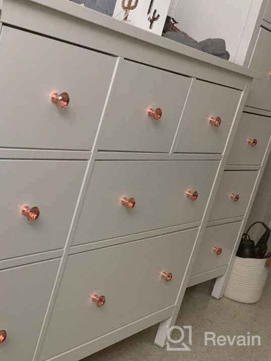 img 1 attached to Sparkling Set Of 20 Crystal Glass Cabinet Knobs 30Mm, Elegant Diamond Shape In Rose Gold For Cabinet, Bathroom, Wardrobe And Cupboard Doors And Drawers review by Nick Esquibel