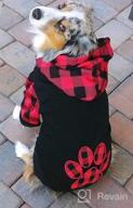 img 1 attached to Christmas Patterns Printed Dog Hoodie Pet Puppy Sweatshirt Clothes Red Extra Small review by Stacy Mendoza