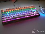 img 1 attached to MechanicalEagle Z-77 75% Mechanical Keyboard Aluminium Panel Clicky Blue Switches Rainbow LED Backlit N-Key Rollover 87-Key Tenkeyless Hot Swappable Spare Switches Included review by Joe Lantz