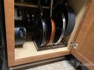 img 1 attached to Organize Your Kitchen In Style With Toplife'S Expandable Pans Organizer Rack - 10 Customizable Compartments For Pans, Bakeware, Lids, And More! review by Brent Rosecrans