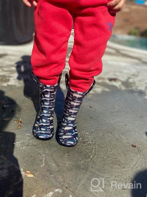 img 1 attached to Kids Waterproof 👦 Boys' Shoes: Rainboot Handles Included review by Zach Clements