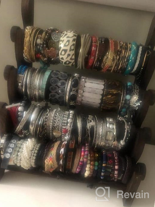 img 1 attached to 18Pcs Leather Chakra Bead Bracelets For Men & Women - Tribal Charm, Ethnic Wood Beads, Hemp Wristbands review by Robert Zander