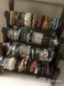 img 6 attached to 18Pcs Leather Chakra Bead Bracelets For Men & Women - Tribal Charm, Ethnic Wood Beads, Hemp Wristbands