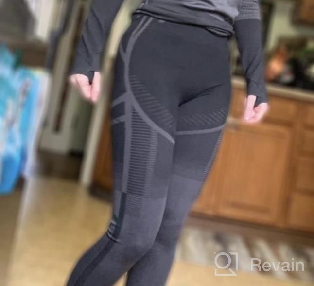 img 1 attached to Enhance Your Curves With High Waisted Seamless Leggings For Women: Perfect For Yoga, Workouts And Tummy Control review by Jasmine Brown