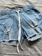 img 1 attached to High-Waist Frayed Denim Jean Shorts For Women - Vintage And Retro Style With Ripped Raw Hem review by Jignesh Shaffer