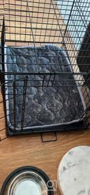 img 8 attached to Кровать для маленькой собаки для ящика: моющаяся подушка для питомника для маленьких, средних и крупных собак и кошек (23x18 дюймов, синяя)