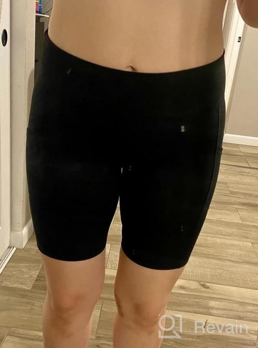 img 1 attached to Stay Comfortable And Stylish During Your Workouts With UBFEN'S High Waisted Compression Yoga Shorts With 3 Pockets For Women review by Michelle Smith