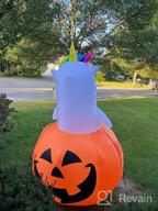 img 1 attached to Spooky And Playful: NACATIN 6FT Halloween Inflatable Pumpkin Unicorn With LEDs - Perfect For Indoor And Outdoor Decoration review by Danierl Temple