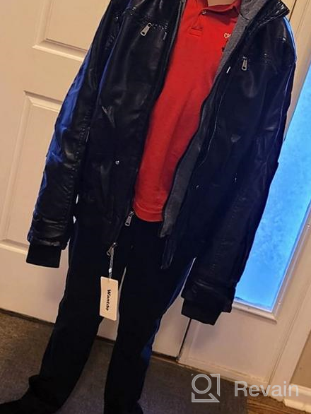 img 1 attached to 🧥 Stylish Bomber Jackets & Coats for Boys: Wantdo's Removable Leather Flight Clothing review by Jamel Ochoa