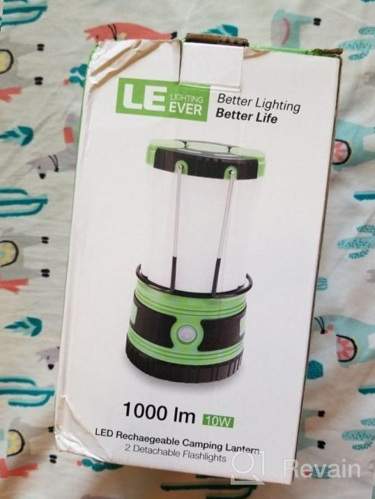 img 1 attached to Rechargeable/Battery-Powered 1000Lm LED Camping Lantern W/ Detachable Flashlight & 4 Modes - Perfect For Hiking, Emergency Preparedness & Fishing! review by Charles Woods