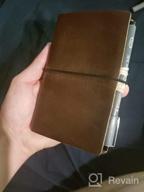 картинка 1 прикреплена к отзыву Travel In Style: Refillable Leather Notebook Cover For Small Journals от Jon Conner