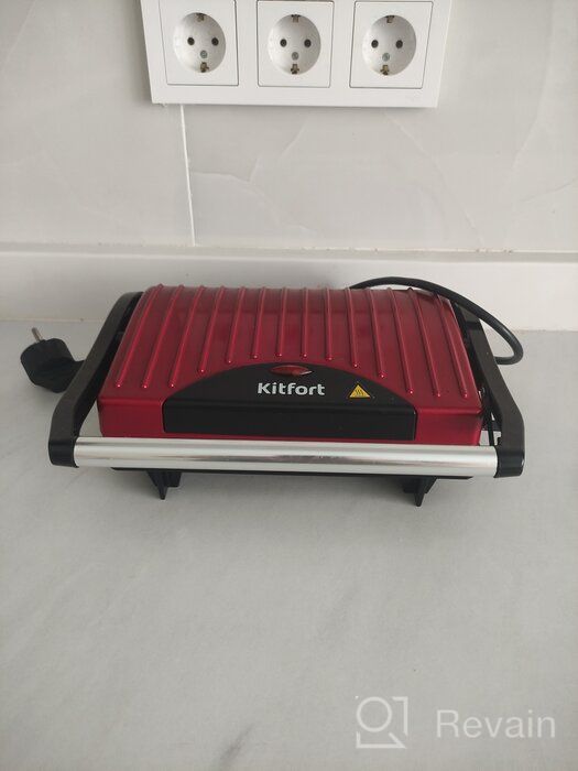 img 3 attached to Sandwich maker Kitfort KT-1609 Panini Maker, red review by Barbara Majewska ᠌