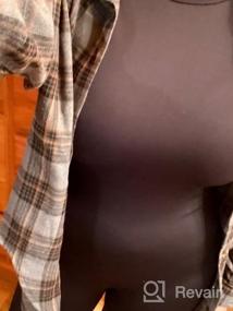 img 5 attached to Женская рубашка в клетку с длинным рукавом - объемная блуза с воротником на пуговицах