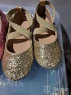 img 1 attached to Glitter Ballet Flats for Girls - Ballerina Mary Jane Shoes, Perfect for Princess Wedding Dresses - YIBLBOX review by Darin Grosz