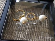 img 1 attached to Dainty, Hypoallergenic 925 Sterling Silver Pearl Drop Earrings With 18K Gold-Plating: Perfect For Girls, Women, And Grandmothers! review by Alexander Roberson