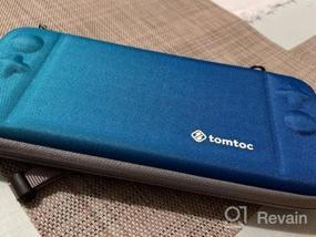 img 7 attached to Тонкий чехол Tomtoc для Nintendo Switch / модели OLED, защитный жесткий портативный дорожный футляр с 10 игровыми картриджами и защитой военного класса - оригинальный патентный дизайн (Twilight Orange)