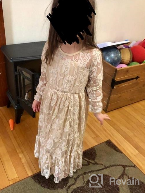 img 1 attached to 👰 Stunning Lace White First Communion Dress for Flower Girls: Perfect for Weddings, Bridesmaid Parties, Christenings, and More! review by Marty Orthodontics