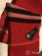 img 1 attached to UScarmen Cashmere Blanket Scarf Wrap Shawl 70" X 28" Plaid Color Stripe Grid review by Solomon Baron