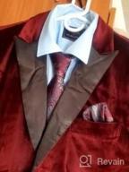 img 1 attached to Men'S Slim Fit Velvet Blazer, Solid Sport Coat For A Stylish Look review by Keith Montague