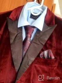 img 5 attached to Men'S Slim Fit Velvet Blazer, Solid Sport Coat For A Stylish Look