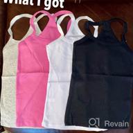 img 1 attached to Cooraby Girls Sleeveless Racerback Dance Tank Tops For Ballet, Gymnastics And Dancewear – Set Of 5 review by Jessica Harrison