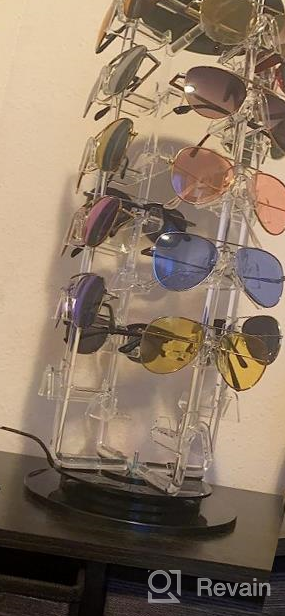 img 1 attached to 24-Frame MOOCA Acrylic Rotating Sunglasses & Eyewear Holder Display review by James Wilson