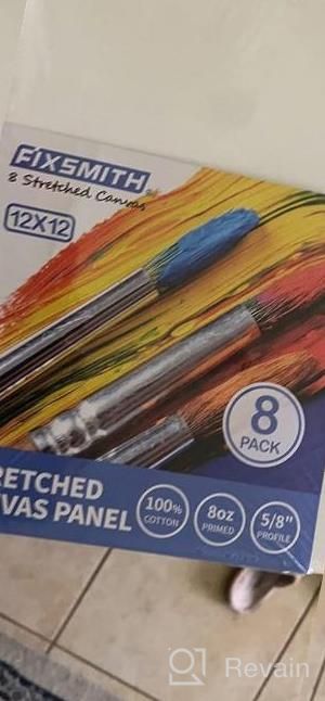 img 1 attached to Premium Stretched Cotton Canvas Pack Of 8 - White 12X16 Inch, Primed, 5/8 Inch Profile - Ideal For Acrylics, Oils And More - Great Value By FIXSMITH review by Christine Wilkie