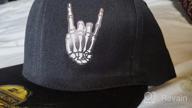 картинка 1 прикреплена к отзыву Snapback Hats For Men Skull Hats For Men Snap Backpack Hat Snapback Hat Rock N Roll Skeleton Hand Unisex Cool Hat от Tony Beale