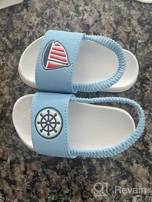 img 1 attached to 👦 DREAM PAIRS Boys' Toddler Sandals Slippers – Sandals for Boys review by Benjamin Chang