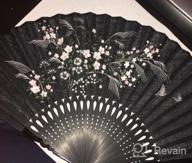 img 1 attached to Stay Cool And Stylish With OMyTea® Grassflowers Hand Held Folding Fans - Perfect Gift With Protective Sleeve In Chinese/Japanese Vintage Retro Style (Red, 8.27 Inches) review by Sedric Hood