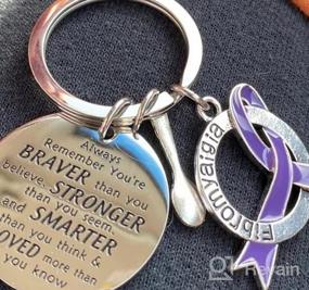 img 5 attached to FUSTMW Fibromyalgia Awareness Keychain: Inspiring Gifts for Those with Fibromyalgia