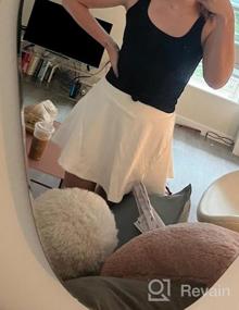 img 7 attached to Плиссированная теннисная юбка YOLIX для женщин - белые шорты для гольфа с карманами для бега и тренировок