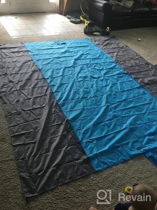 img 1 attached to Stay Dry And Comfy On Your Next Beach Trip With AMOSTBY'S Waterproof Sandproof Beach Blanket! review by Darren Pham