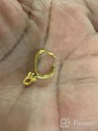 img 1 attached to 🐭 Baby Girls Hoop Earrings with CZ Mouse in 14k Gold Plated Brass Channel review by Russ Conrad