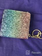 img 1 attached to Women'S Small Glitter Wallet With Key Ring - Coin Purse Pouches For Girls review by Amy Ward