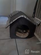 img 1 attached to Gray Cozy Pet Cave Bed For Small Dogs And Cats By Hollypet - Warm And Comfortable Sleeping Nest House review by Chris Bhatia