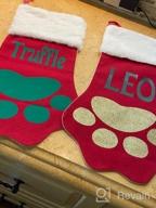 img 1 attached to Customizable 20 Inch Christmas Stockings - Rustic Holiday Decorations And Perfect Family Gifts review by Mike West