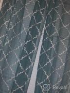 img 1 attached to MIUCO White Sheer Embroidery Trellis Design Grommet Curtains 95" Long For French Doors - 2 Panels (2 X 37" Wide) review by Joel Wright