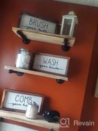 img 1 attached to Complete Your Rustic Bathroom Decor With LIBWYS Set Of 3 Bathroom Signs: Wash, Brush, And Comb review by Abdy Traini