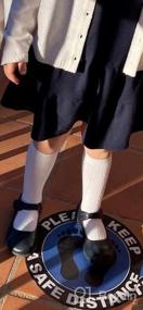 img 5 attached to Akk Black Mary Jane Flats For Girls - идеальная обувь для школьной формы с ремешком