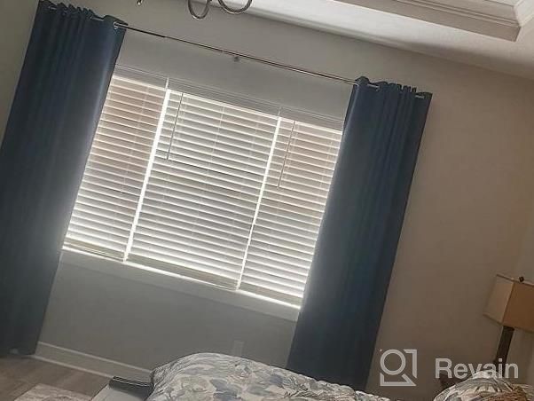 img 1 attached to Brighten Up Your Space With H.VERSAILTEX'S White Linen Blackout Patio Door Curtain review by Youngone Sevenfourgd