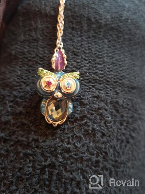 img 1 attached to 🦉 Stunning Owl Pendant Necklace with AAAA Austrian Crystal - Perfect for Women and Girls! review by Dee Flores